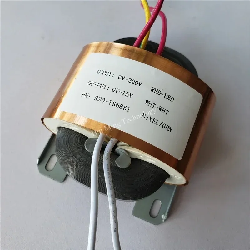 R Core Transformer 30W R20 R Type Transformers 220V To 15V 2A Copper Custom Shield DAC Audio HIFI Pre-Amplifier Traffic Light