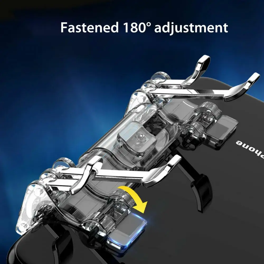 K9 Mobile Game Trigger per PUBG Phone Gaming 6 Finger Trigger Sensitive Shoot Phone Game Trigger L1 R1 Aim Keys Controller di gioco