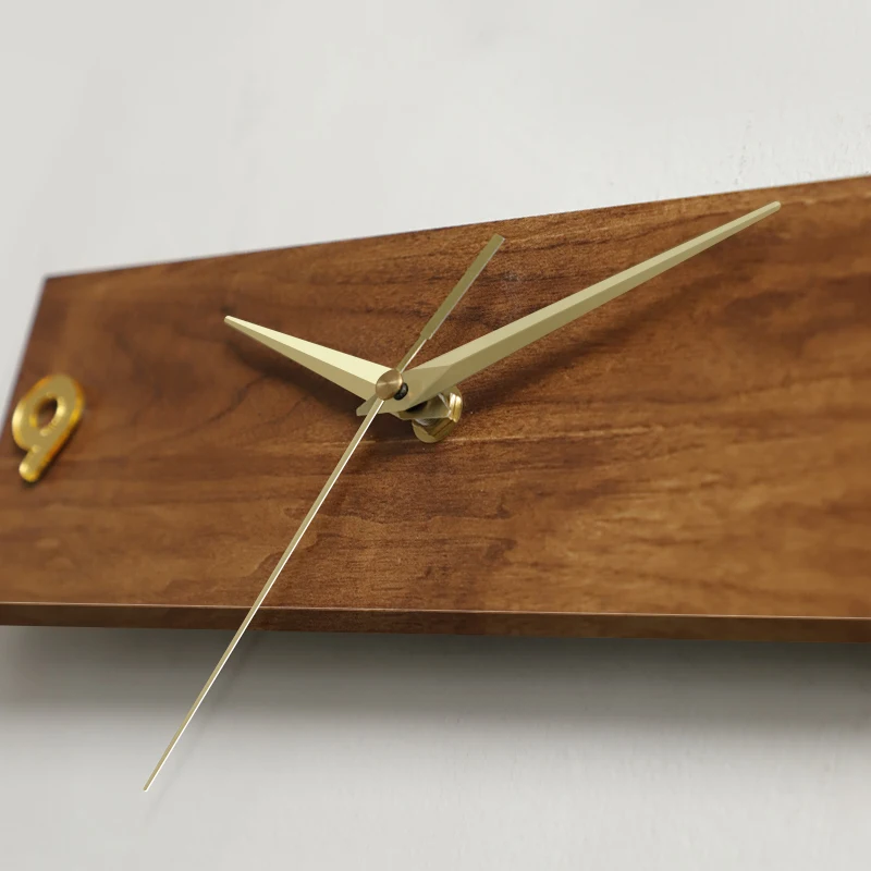 

Угловые настенные часы в стиле ретро с двойным дисплеем, цифровые ЖК-часы из орехового дерева для гостиной, угловые часы для декора столовой