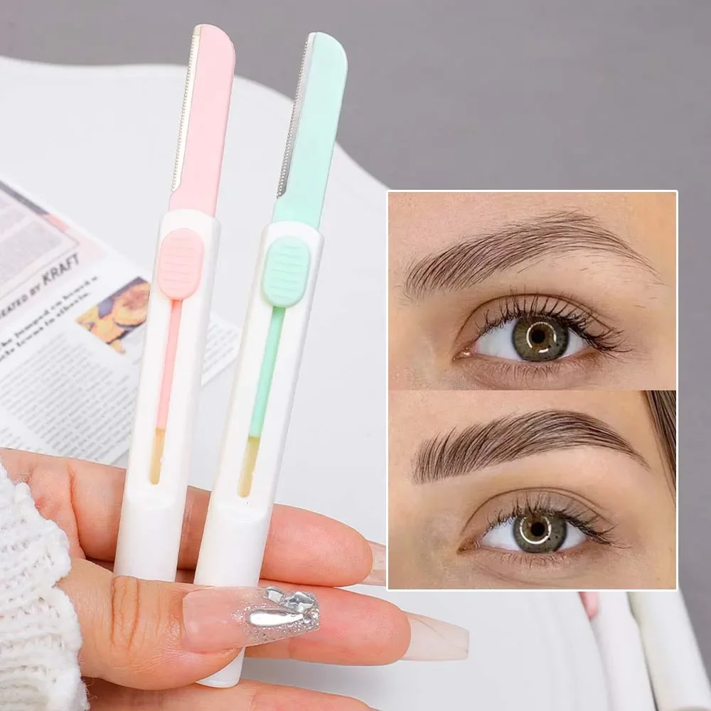 Micro Rasoir Rétractable pour Femme, Épilation du Visage et du Corps, Sûr et Facile à Utiliser, Sourcils en saillie, Couteau de Maquillage, 1 à 6 Pièces