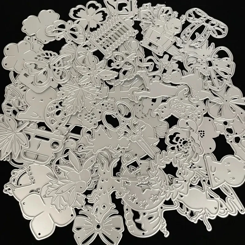 

30/50/100/200/300/400 шт., металлические штампы для скрапбукинга, тиснение, шаблон для клипбукинга, поздравительная открытка, штампы ручной работы, случайная отправка