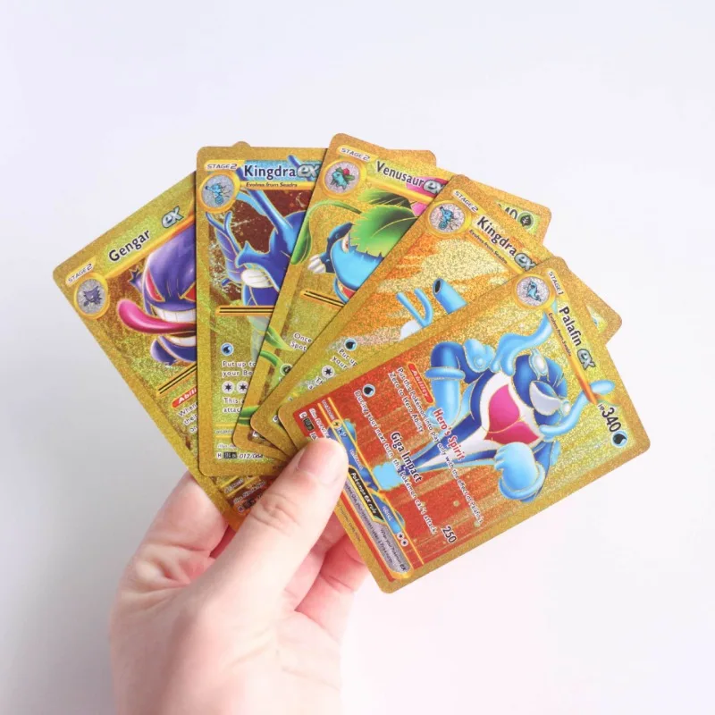 50 ชิ้นการ์ด Pokemon Scarlet Violet EX Vstar Holographic ตัวอักษรภาษาอังกฤษ Pokemon Rainbow Arceus เงา Trading Card เด็กของขวัญ