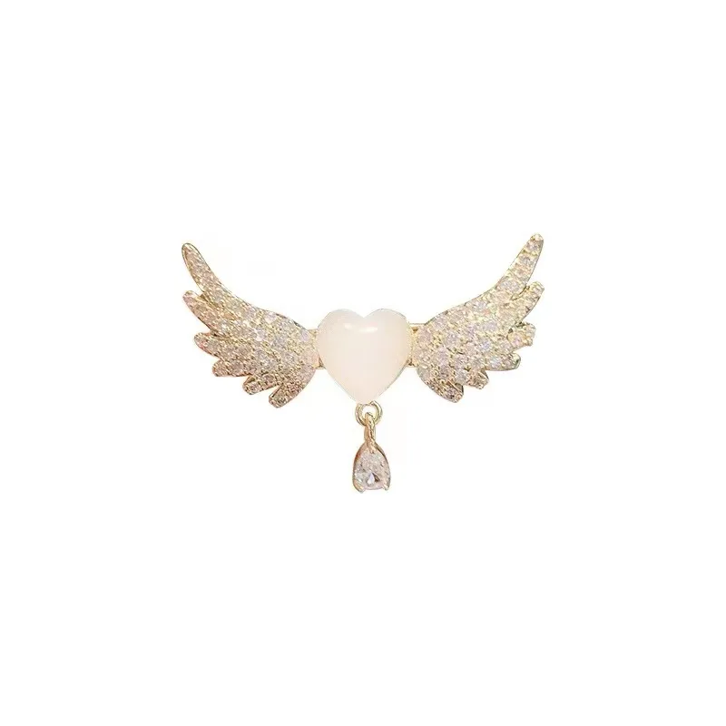 1PCS Luxury Wings Fairy Brooch Elegant Butterfly Ballet Dancer Pins Creative Rhinestone Alloy Clothing Accessories Gifts 2023