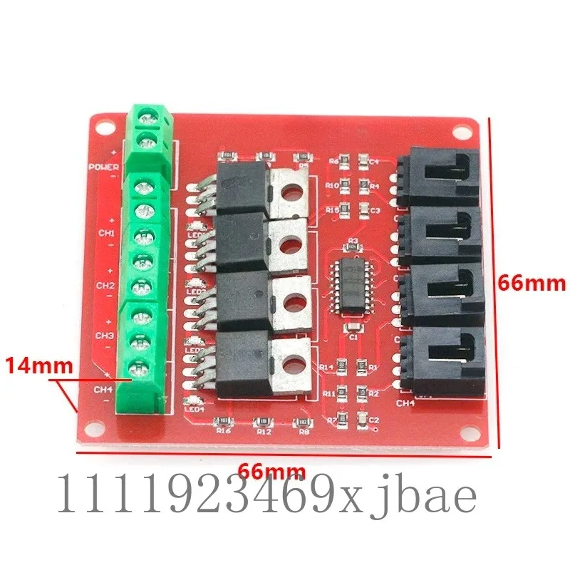 4 Channel MOSFET Isolated Switch Module, Electronic Building Block Power Switch Development Board For PLC Signal Control