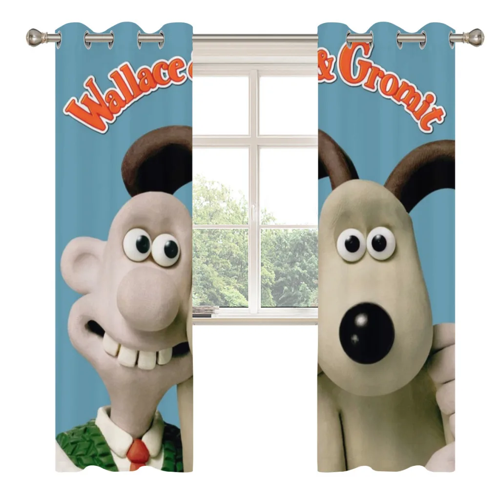 Kawaii Cute Gromit 2 PC Blackout Windows Curtain  for Living Room Bedroom Bathroom Curtains