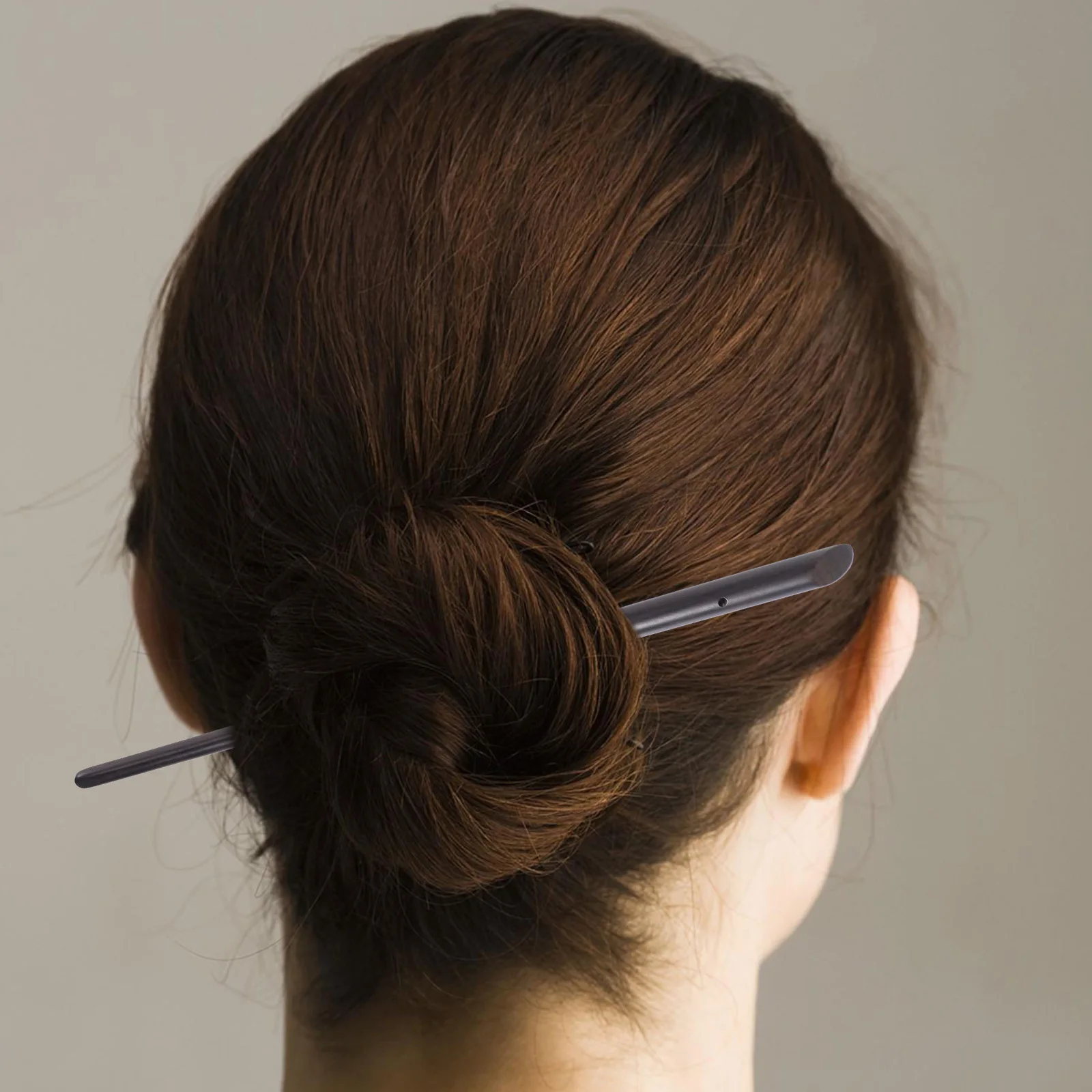 

2pcs Black Ebony Hairpin Vintage Oriental Headdress Wood Finish Hair Fork Lazy Bun Maker Half Updo Styler Party Wedding