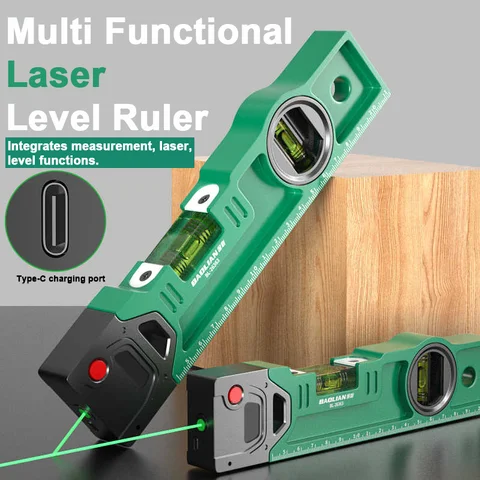 마그네틱 미니 스피릿 레벨 눈금자 다기능 레이저 레벨 눈금자 레이저 레벨 라인 도구 수평 레벨 레이저 각도 측정