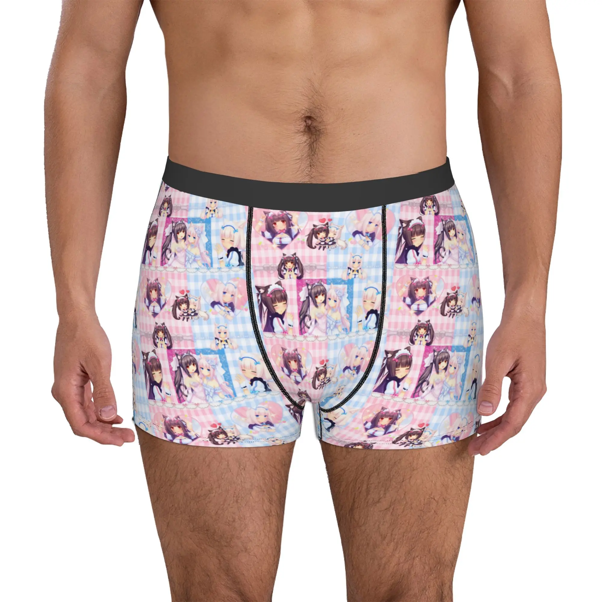 

Game N-Nekopara Chocola Vanilla Underwear Men Print Anime Boxer Shorts Panties Briefs Breathable Underpants
