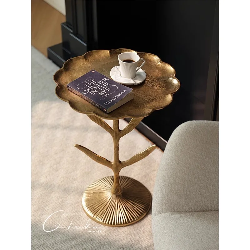 Aluminum side table, creative small coffee table