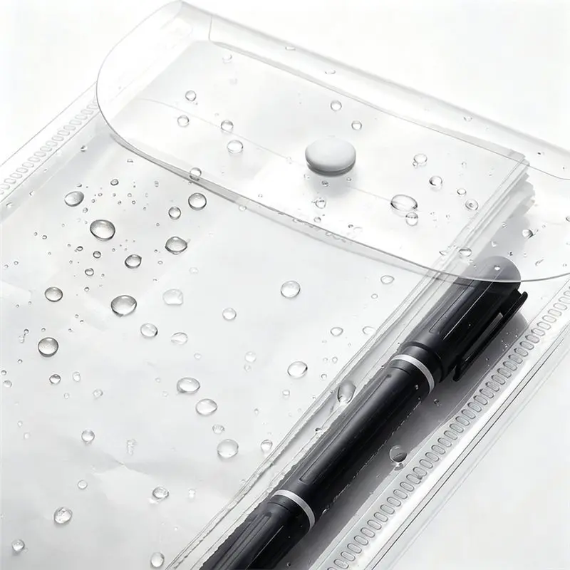 ABDJ-Clear Snap Plastic Envelopes 50Pcs For Stamp And Die Storage Pockets 5X7, Reusable Plastic Folders For Stamps, Cutting Dies