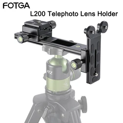 FOTGA L200 10kg/22lb Load Telephoto Lens Quick Release Plate Long-Focus Support Holder For Tripod Ball Head DSLR Camera Tripod