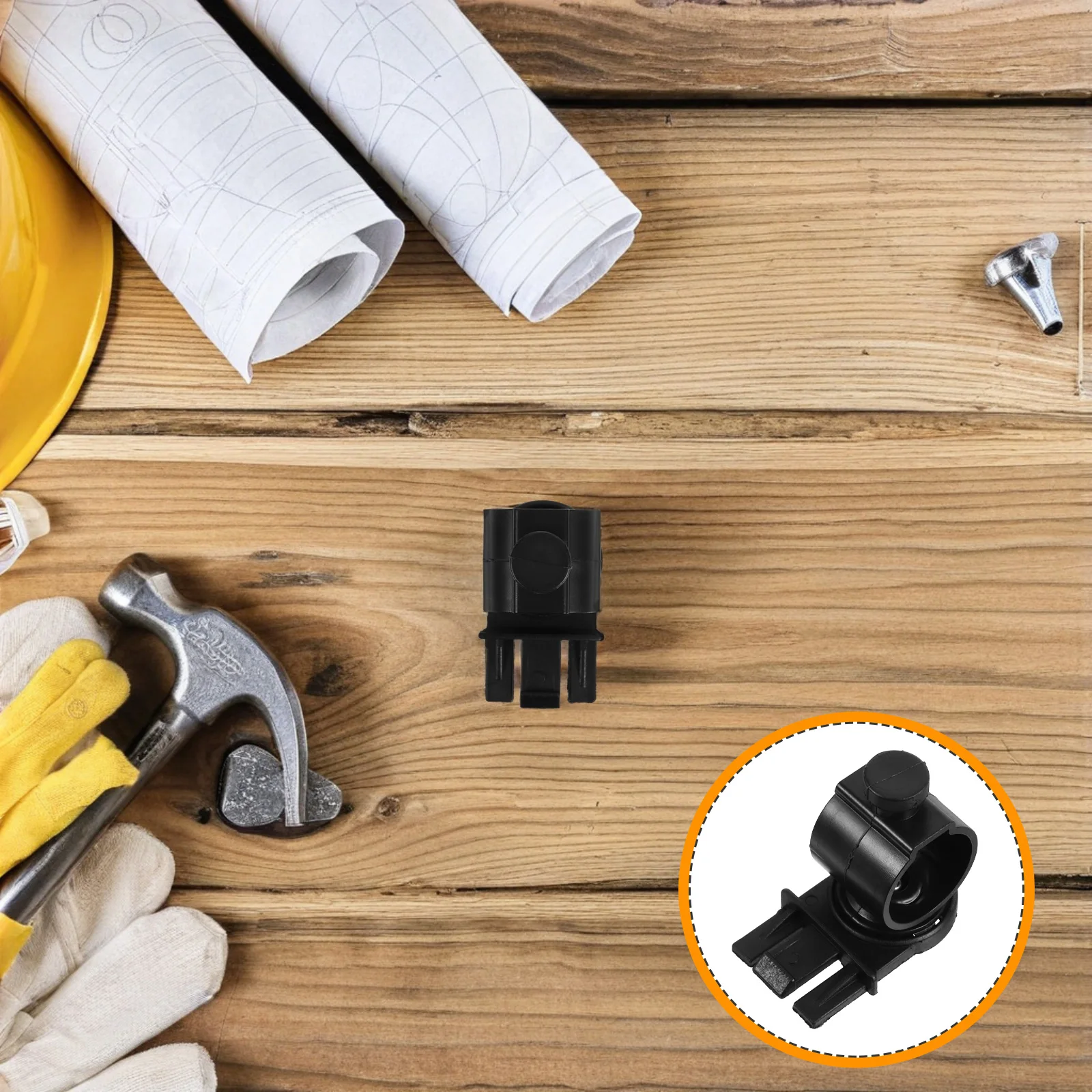Hard Hat Headlight Stand Flashlight Mount Holder Clips for Headlamp Base on Construction Bracket