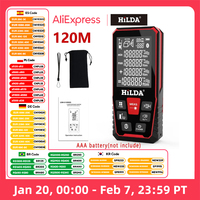 HILDA Laser Distance 50M/100M/120M Rangefinder Profesional Meter Laser Range Finder Ruler Test Tool