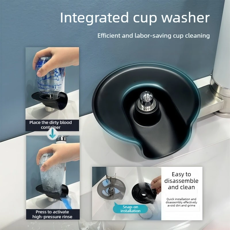 Hot and Cold Pull-Out Basin Faucet for Bathroom, Washbasin, Bathroom Counter Basin, Sink Faucet with Cup Washer