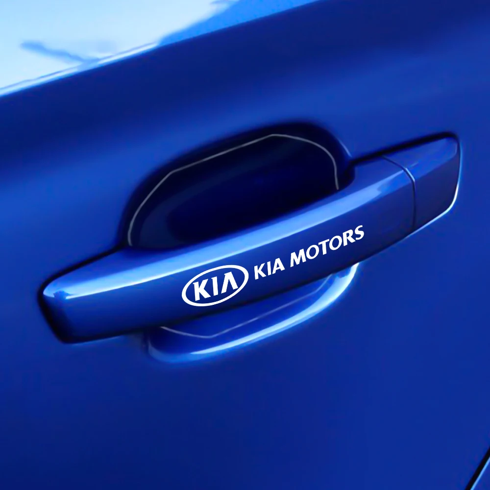 4PCS Car Styling Door Handle Sticker Decorative Decal For Kia Sportage Rio Sorento Soul Ceed Forte Cadenza Cerato K2 K3 Picanto view 2