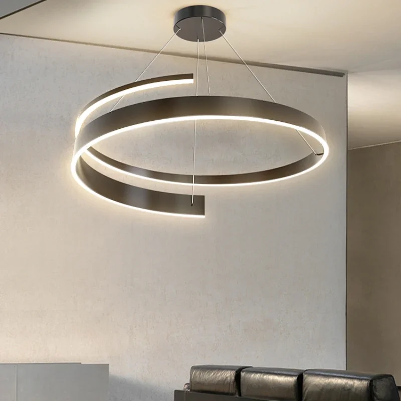 スパイラル円形ペンダントライト,モダンでミニマリストなデザイン,クリエイティブなデザイン,リビングルーム,ベッドルーム,ダイニングルームに最適です。