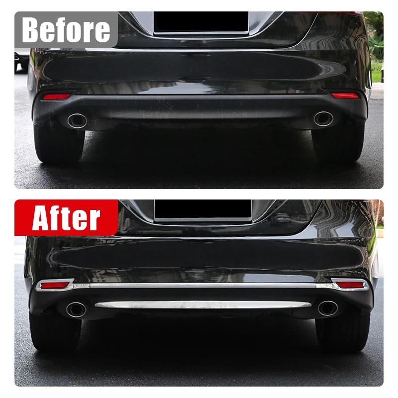 For Toyota Camry LE XLE Hybrid 2018-2021 2022 2023 Car Rear Bumper Trim Strip Cover Decoration Exterior Modification Accessories