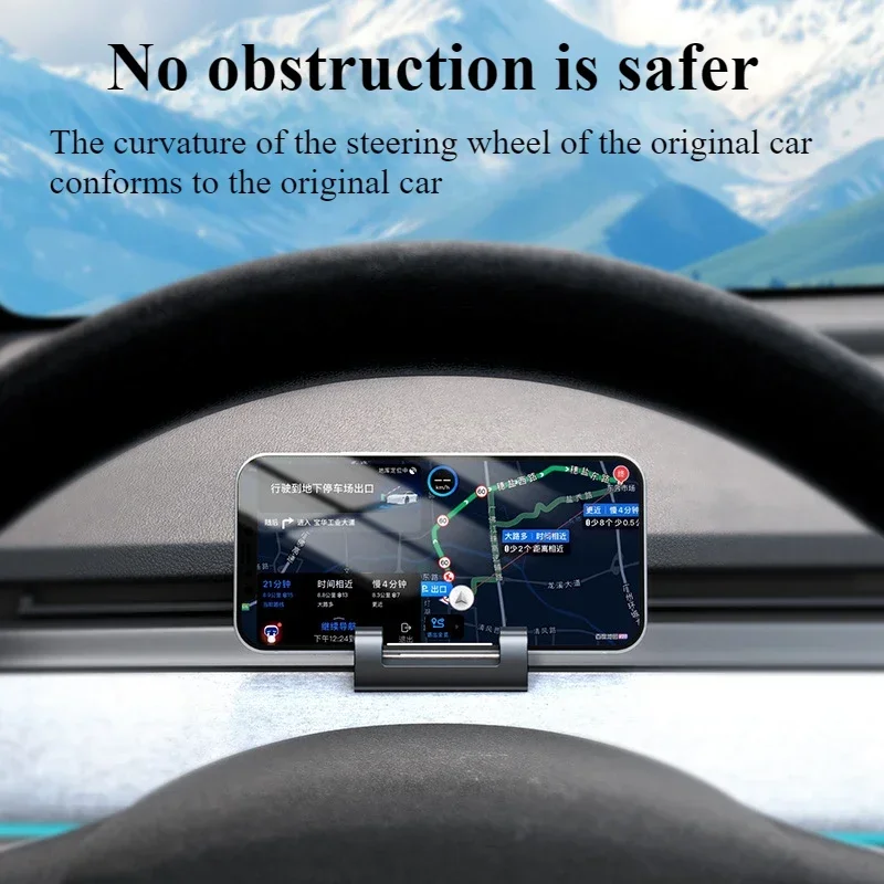 For Tesla Modely Lunch 2025 Silicone Anti-slip Holder Mat Dashboard Stand Mount for Phone GPS Bracket for Model 3/Y/3 Highland