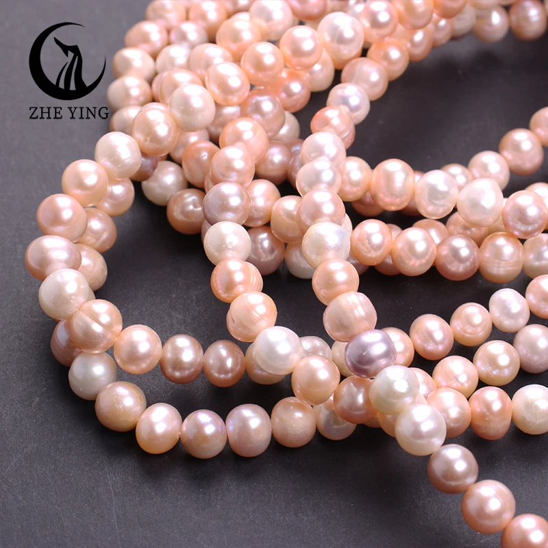 Zhe Ying 3A Mix Color Potato Pearl Beads Loose Natural Freshwater Pearls for Jewelry Making Bracelet Necklace DIY Accessories