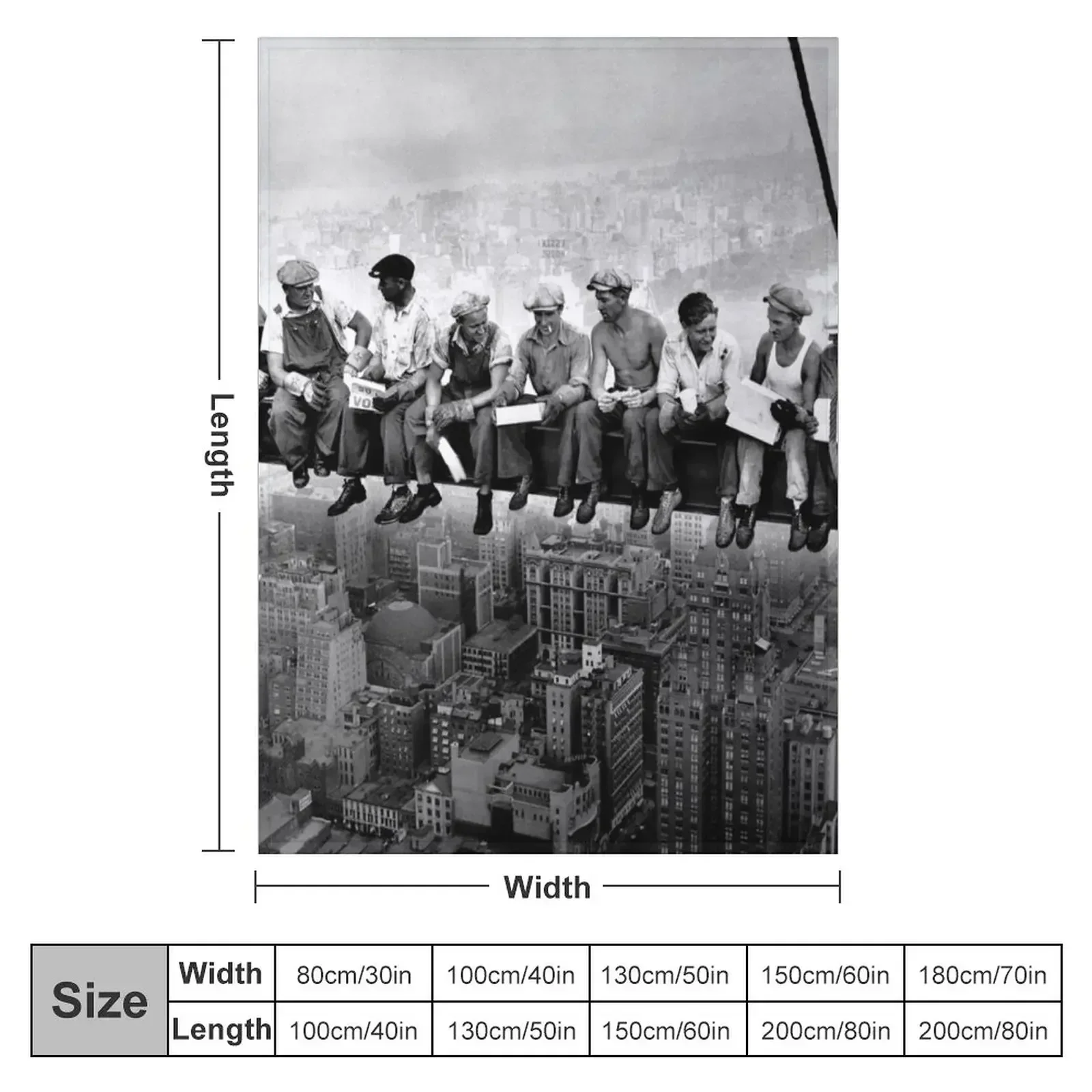 Lunch Atop A Skyscraper C1932 Throw Blanket Cute Soft Beds valentine gift ideas blankets ands Comforter funny gift Blankets