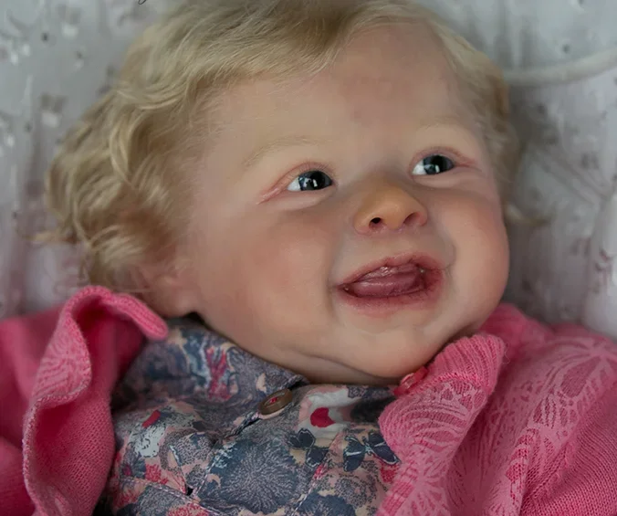 DLS  20inch Reborn Doll Harper Finished Painted Doll With Different Dress