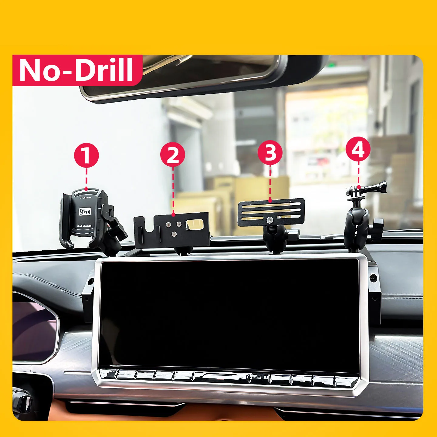 for GWM Tank 700 2024 2025 Mobile Phone Holder GPS Navigation Walkie-talkie Radio Bracket Offroad Device Dash Mount Aluminium