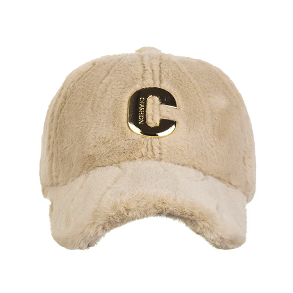FS Beige Plüsch Winter Baseball Kappe Für Männer Winddicht Outdoor Golf Hut Warme Frauen Hüte Dicke Straße Hip Hop Caps Gorras Hombre