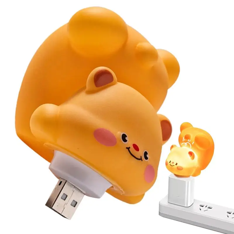 

Cute Night Light USB Voice Control LED Butter Bear Night Light Animal Kids Night Lamp Dimmable Bedside Night Lamp Cute Bear