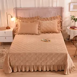 Winter Crystal Velvet Warm Blanket, Plain Color, Washable, Non-slip Blanket, AB Edition