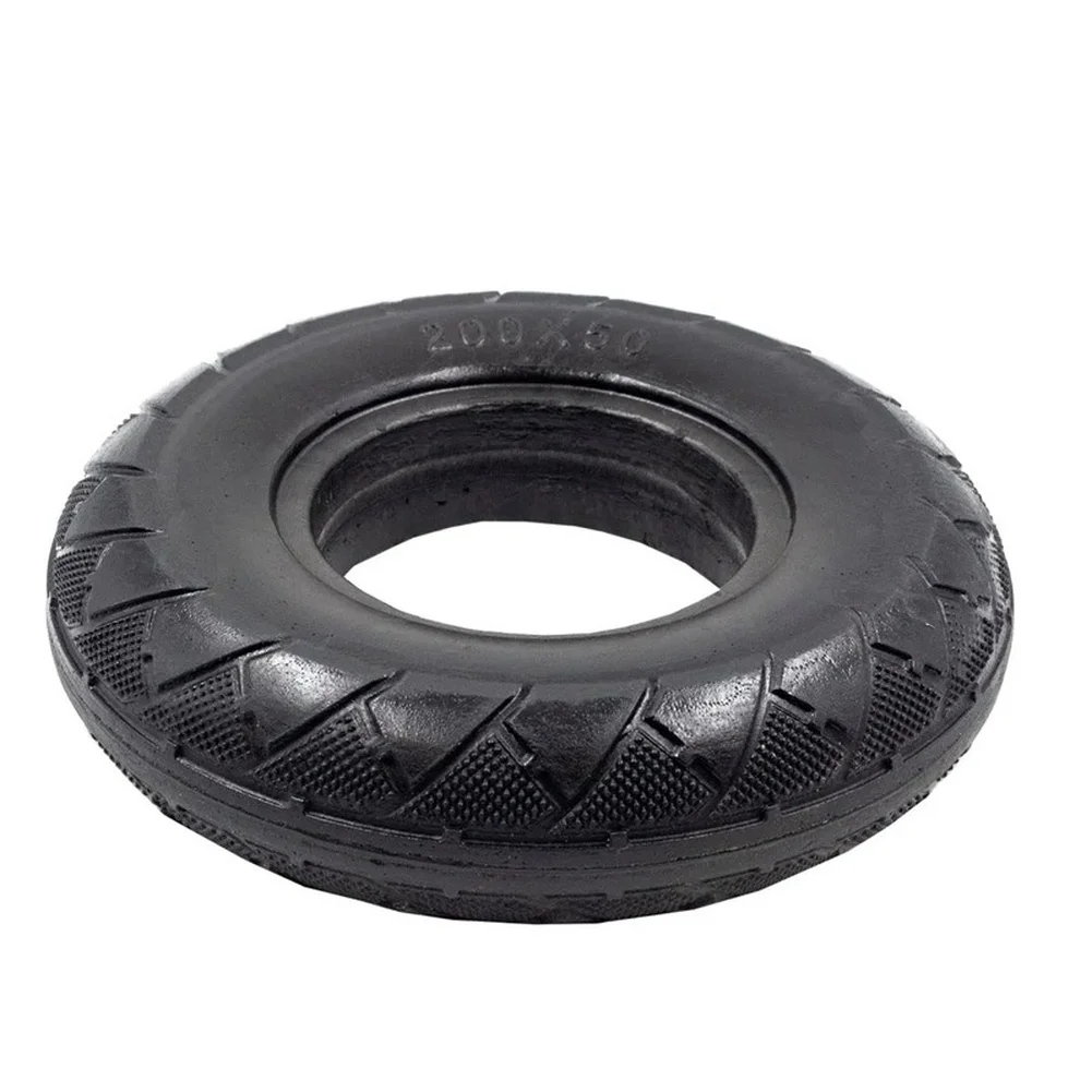 

8-дюймовая цельнолитая шина для замены переднего колеса скутера, 200x50, безвоздушная, без проколов, резиновая, для стабильной езды