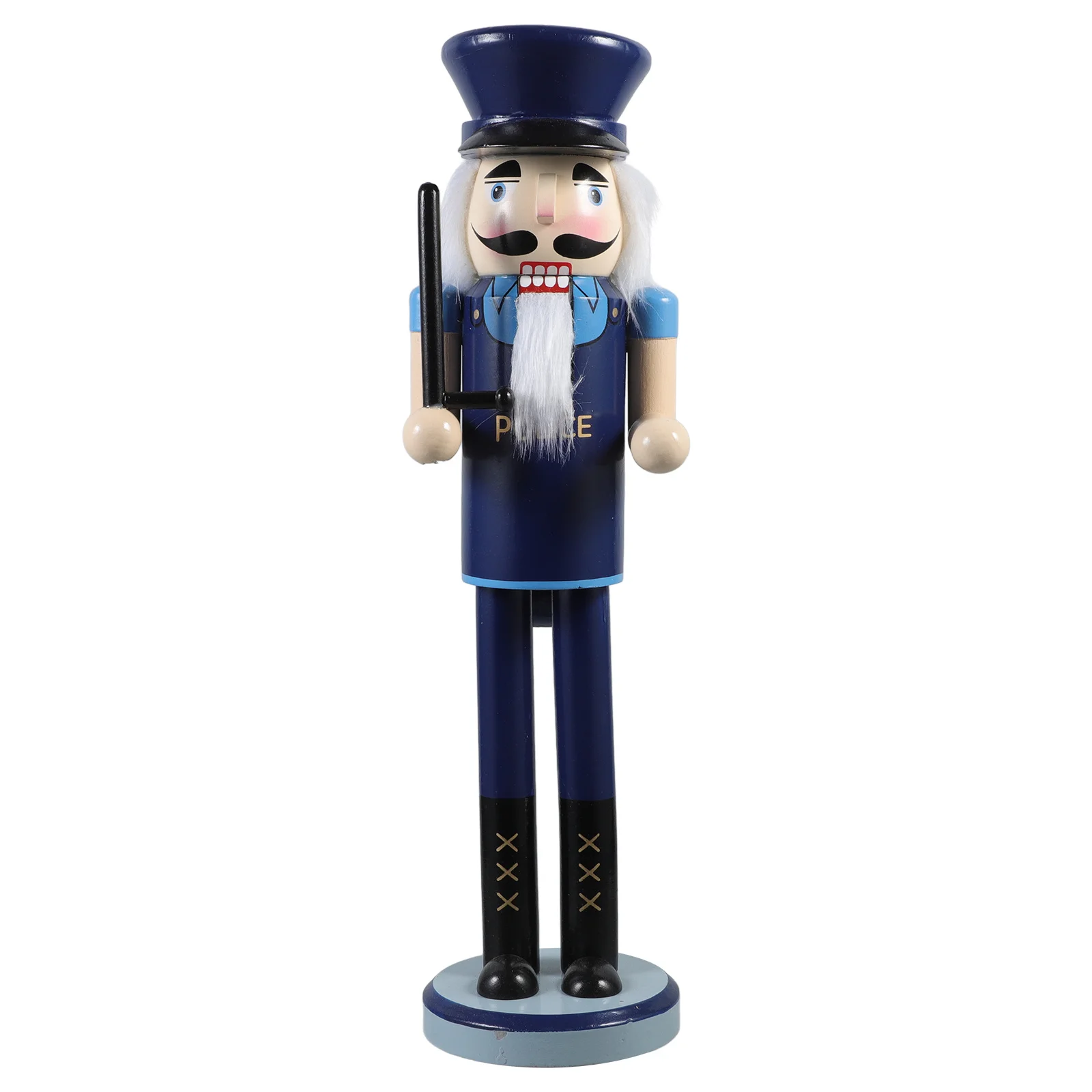 

1pcs Police-Themed Nutcracker 38Cm Wooden Holiday Home Decor Christmas Decoration Tabletop Ornaments Festive Party Favor Xmas