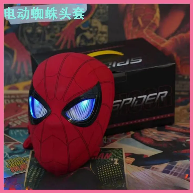 

Electric Headgear Ring Remote Control Can Blink Gwen Touch Glowing Spider-Man Mask Mask Jaw Can Move Halloween Toy Holiday Gift