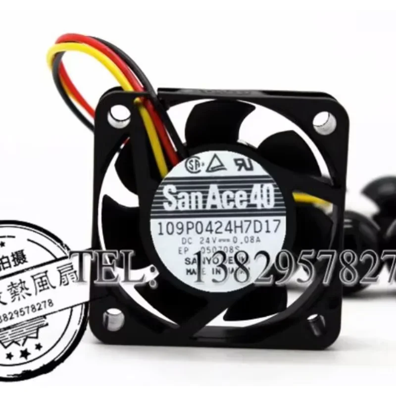 

Вентилятор охлаждения сервера SANYO DENKI 109P0424H7D17 DC 24V 0.08A 40x40x15мм, 3-проводной