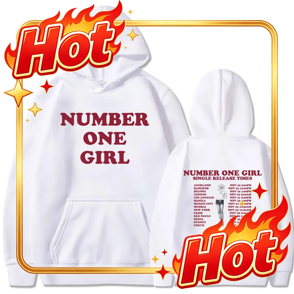 Custom Rosé Number One Girl Album Hoodies Kpop Men Women Clothing Aesthetic Long Sleeve Sweatshirts Fleece Oversized Pullovers Y