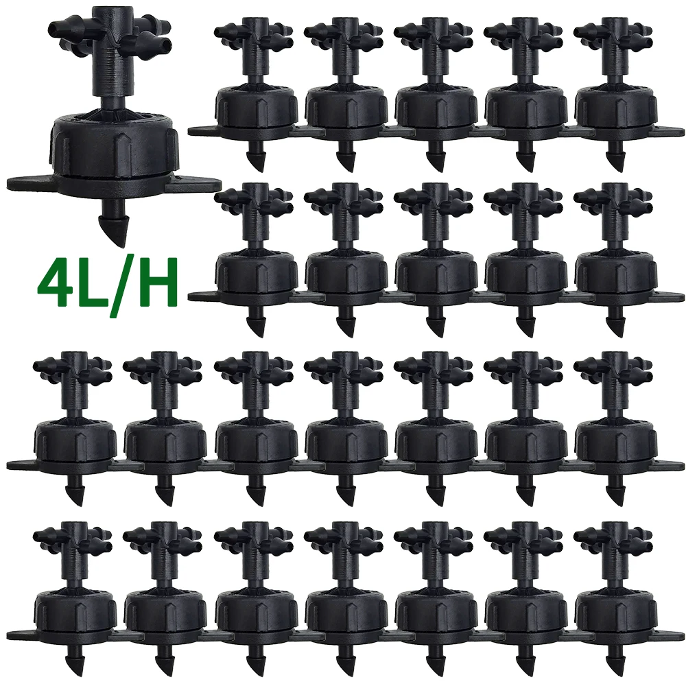 Agricultura Gotejamento De Irrigação De Água, Gotejador De Fluxo Estável, Conector Cruz De 4 Vias, Seta Gotejamento, 2L, 4L, 8L, 20 Conjuntos