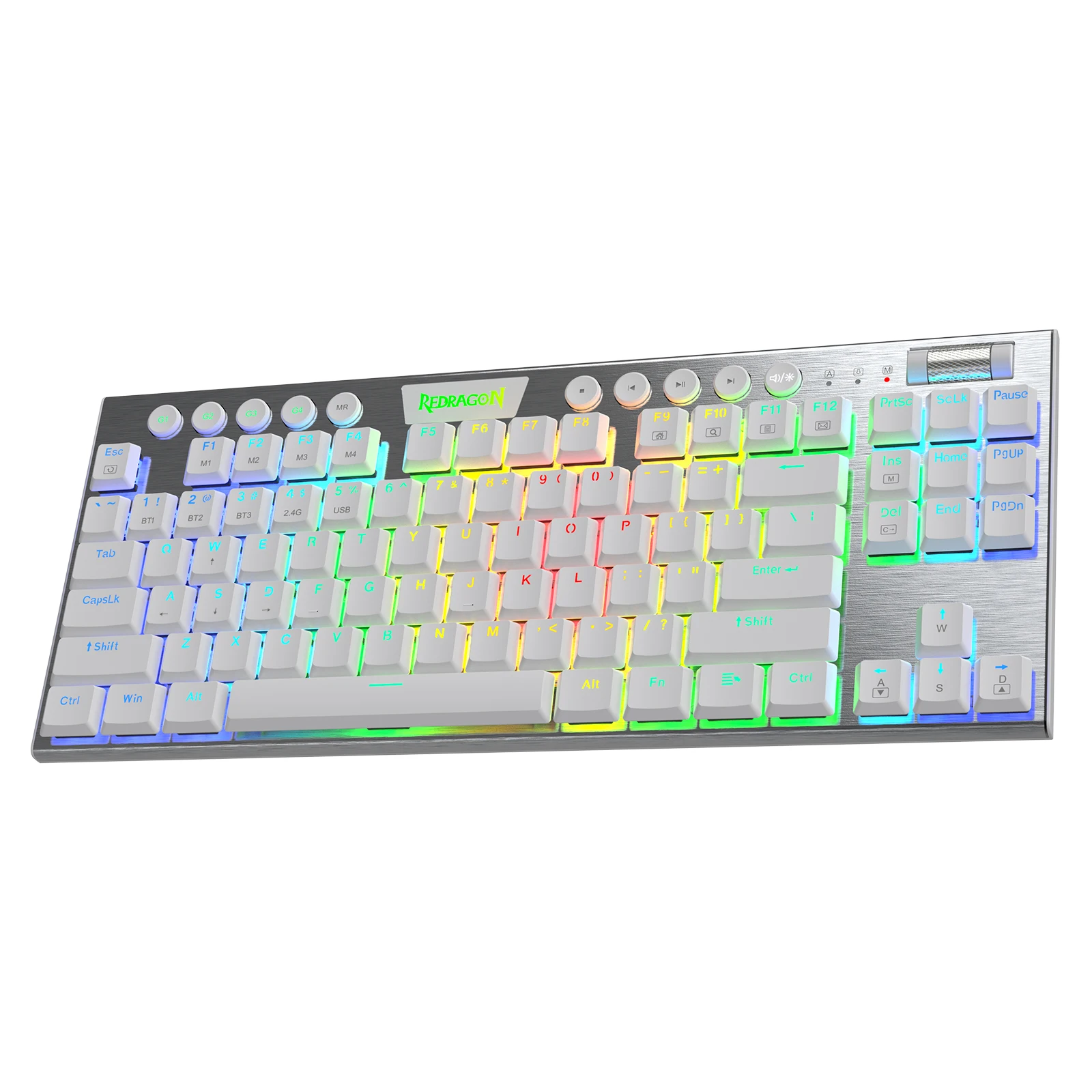 Redragon K621 Horus TKL Wireless RGB Low Profile Mechanical Keyboard Wired 80% Ultra-Thin Bluetooth Red/Brown/Blue Switches