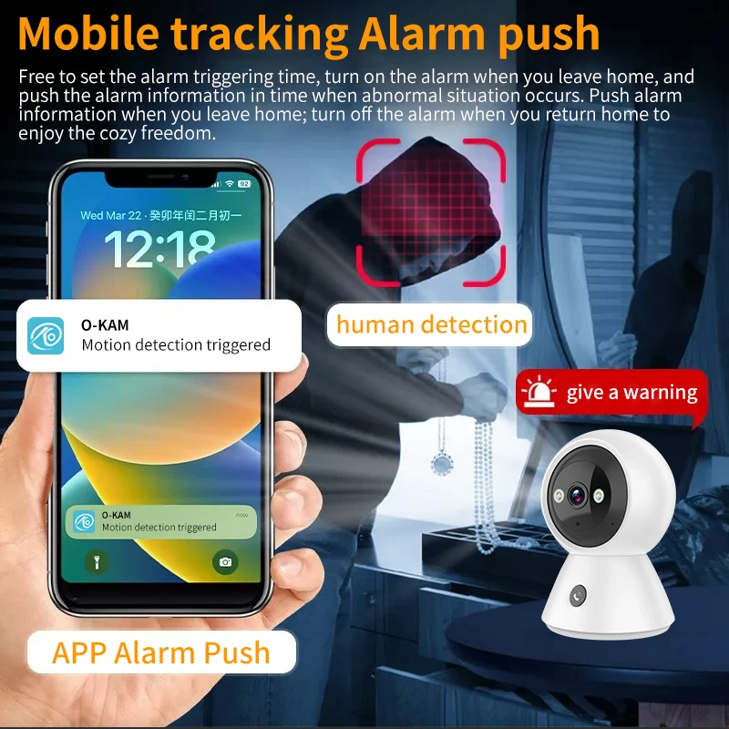 4MP Mini WiFi IP Camera Indoor Wireless Home Security AI Human Detect IR Night Vision CCTV Surveillance Camera Auto Tracking