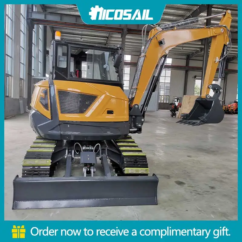 

Multi-Use 6ton small Excavator - Turf-Friendly Tracks & Precise Control for farm Soil Turning & Bed Preparation