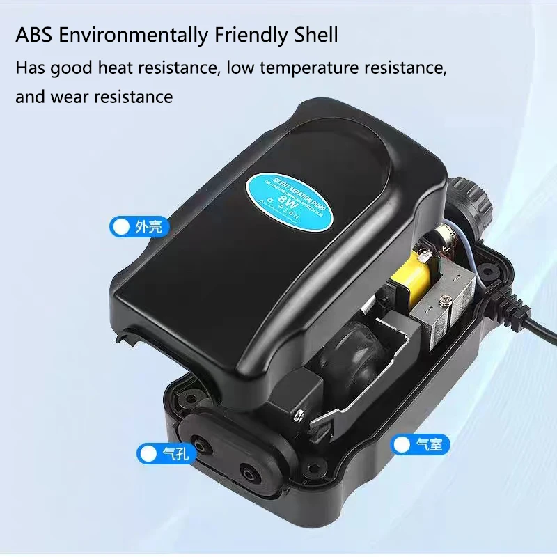 220~240V Silent Aquarium Oxygen Air Pump Fish Tank Adjustable Air Volume High Power Oxygenator Air Compressor Aerator ﻿3/5/8/10W