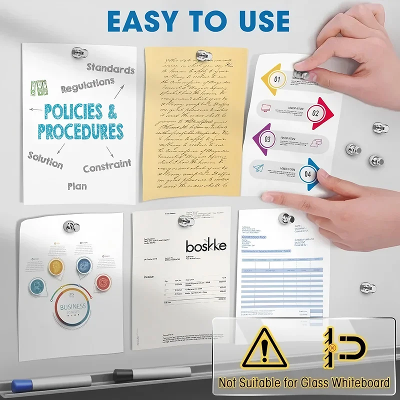 جديد سداسية قوية المغناطيسي دفع دبوس السنانير Thumbtack مغناطيس النيوديميوم لسلسلة المفاتيح الثلاجة السبورة مكتب تخزين المنزل #4