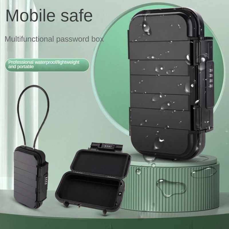 Lock Box, Phone Lock Box, Security Lock Box, Transparent Outdoor Waterproof Travel Safe,Password Beach Box Easy Install
