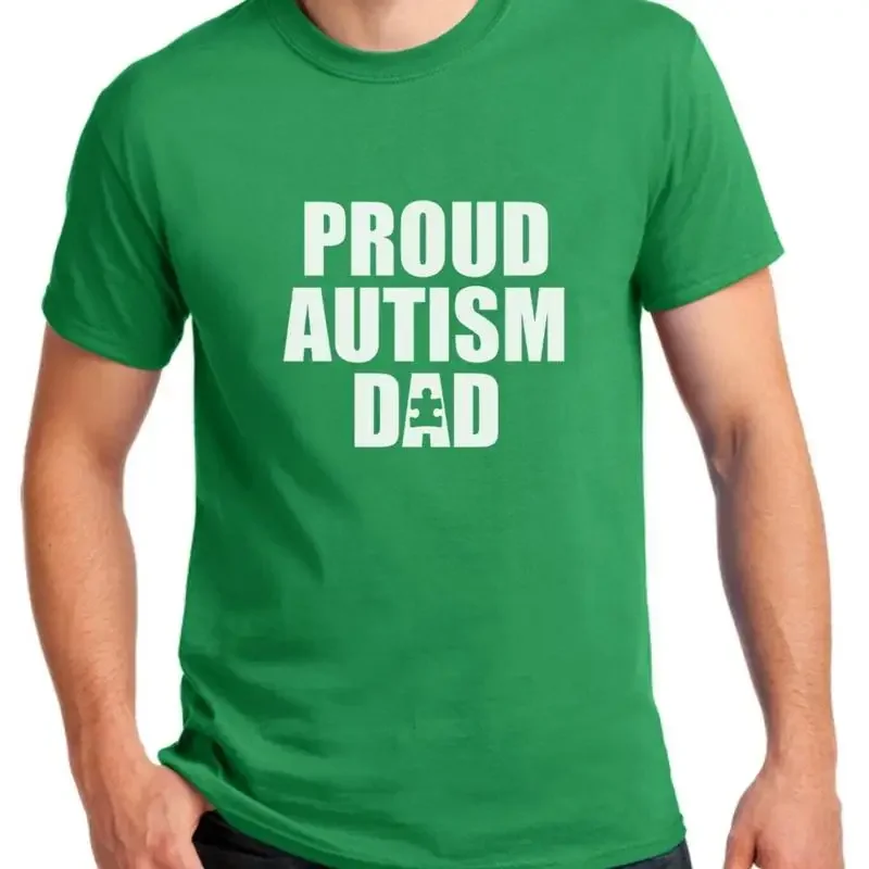 Proud Autism Dad T Shirt Puzzle Piece Awareness Day Speaks