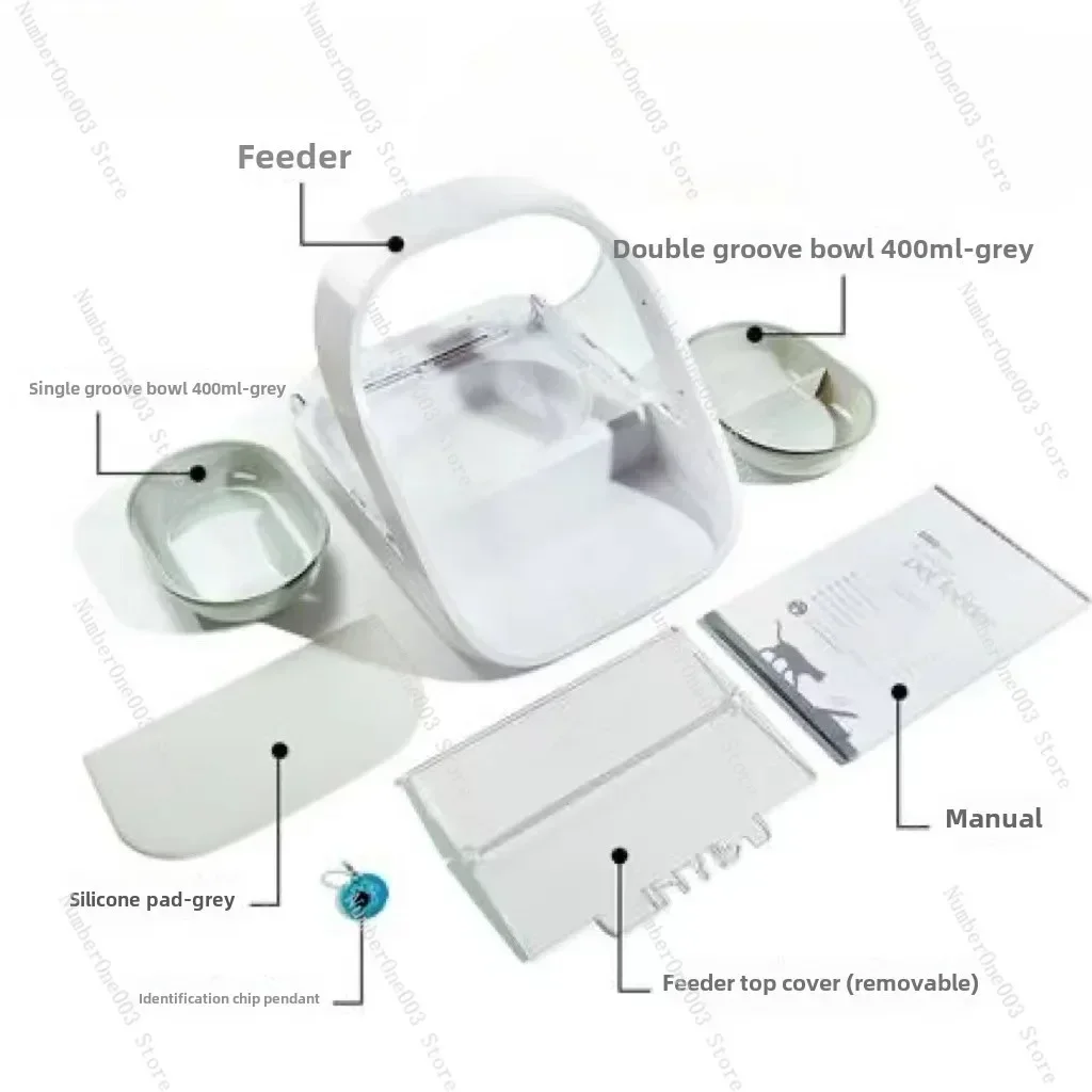 Smart RFID Cat Feeder with Auto Sensing & Food Preservation | Multiple Pet Recognition | Anti-Insect & Stainless Steel Bowl