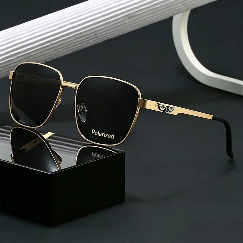 Markendesign Luxus Quadratische Polarisierte Sonnenbrille für Damen und Herren Hochwertige Outdoor-Sport-Fahr- und Angelbrillen 2026
