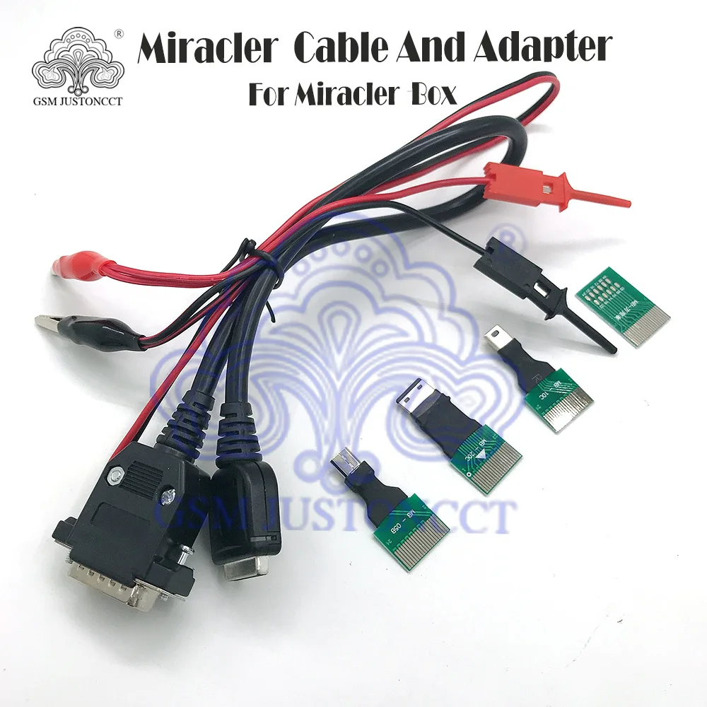 Miracle 1 Cable and 4 Adapter for Miracle Box or Key