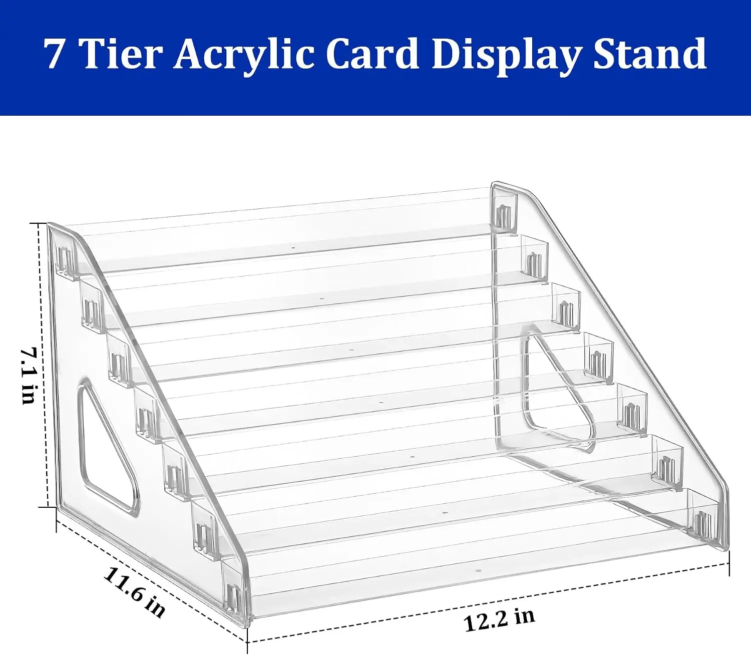7‑Tier Acrylic Card Display Stand,12