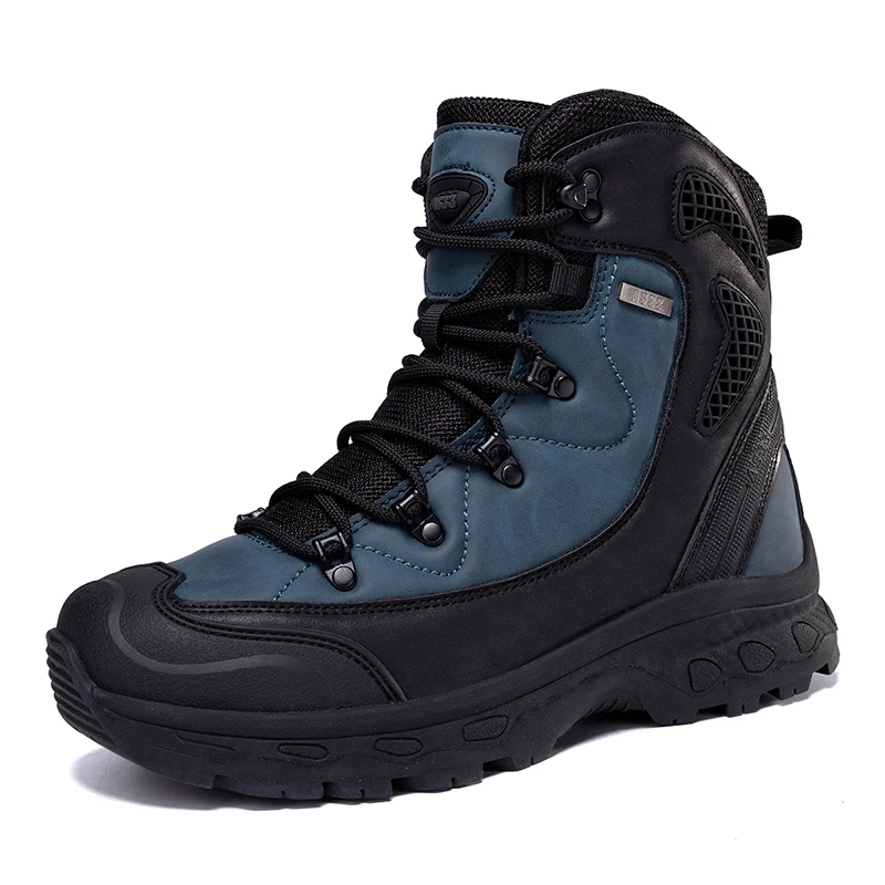 Men's Mid-Calf Outdoor Hiking Boots, Breathable Non-Slip Durable Leisure Work Boots, Spring and Autumn Mountaineering Shoes