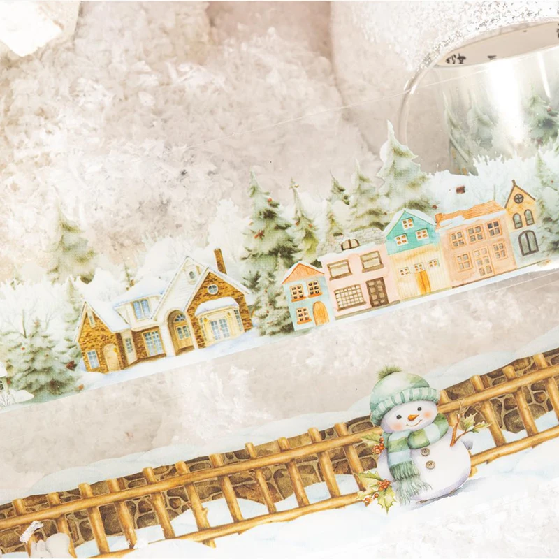6Style 1Roll/Beutel Winterthema PET-Klebeband Kreatives Material Dekoration DIY Handbuch Scrapbook Handyhülle Karte