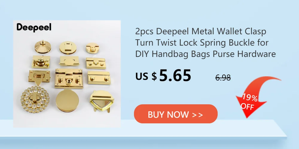 2/4pcs Deepeel Bag Metal Locks Buckle Twist Turn Lock Snap for DIY Purse Clasp Replace Repair Bags Closure Hardware Accessories