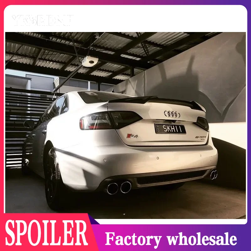 

For Audi M4 Style A4 B8 B8.5 Carbon Fiber Rear Spoiler Trunk wing 2009 2010 2011 2012 2013 2014 2015 2016